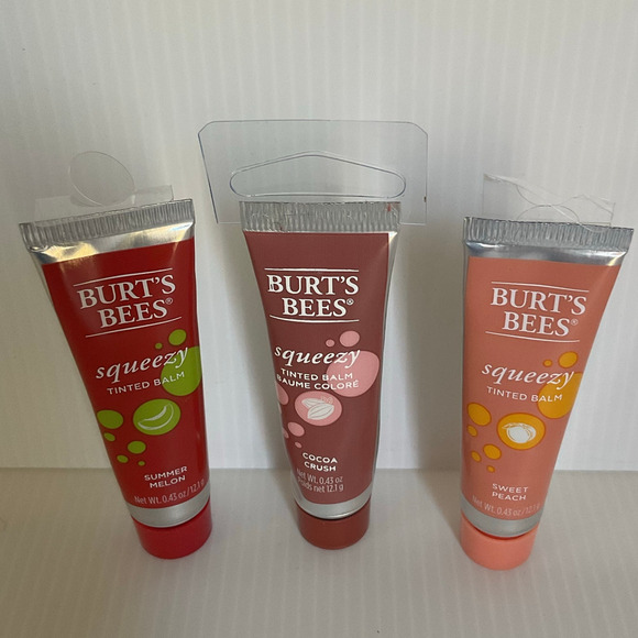 Burt’s Bees Squeezy Tinted Balm Set • Cocoa Crush • Summer Melon • Sweet Peach - Picture 3 of 3